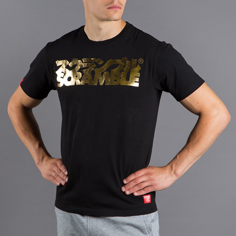Scramble T-shirt Gold Logo - Rebelz