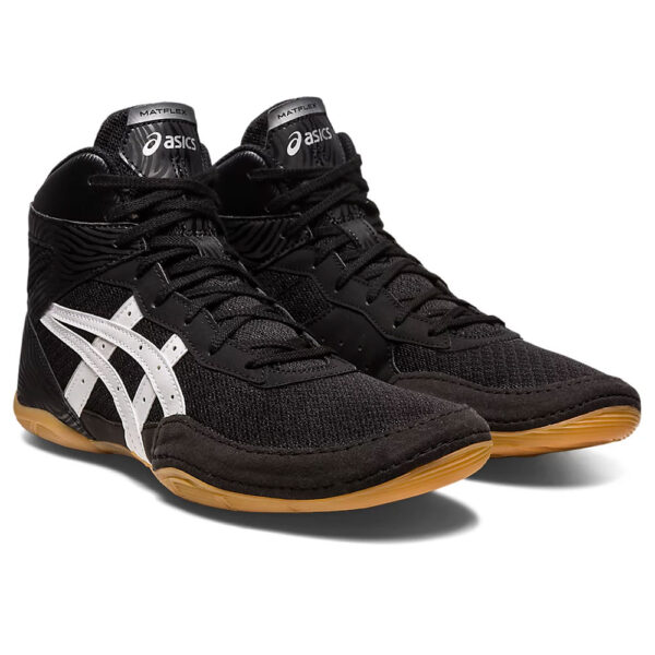 asics wrestling shoes matflex 7 black white 1