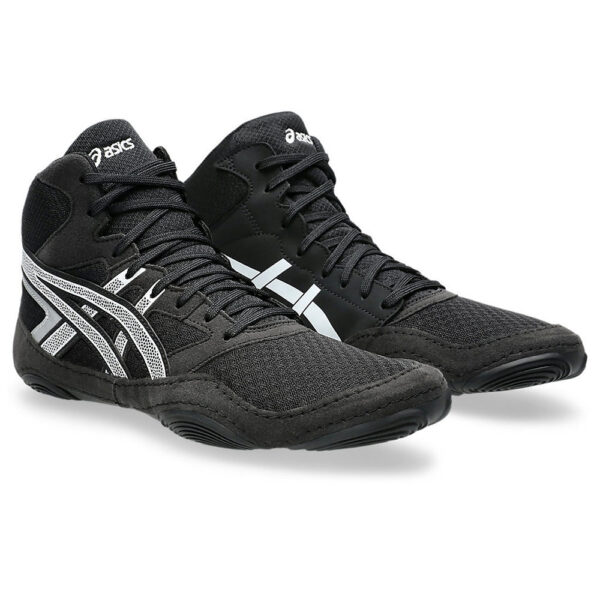 asics wrestling shoes snapdown 4 black white 1