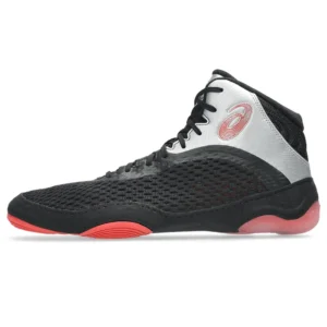 asics wrestling shoes split elite classic black:red 4a