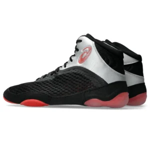 asics wrestling shoes split elite classic black:red 5a