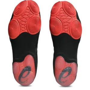 asics wrestling shoes split elite classic black:red 7a