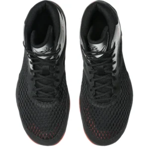 asics wrestling shoes split elite classic black:red 8a