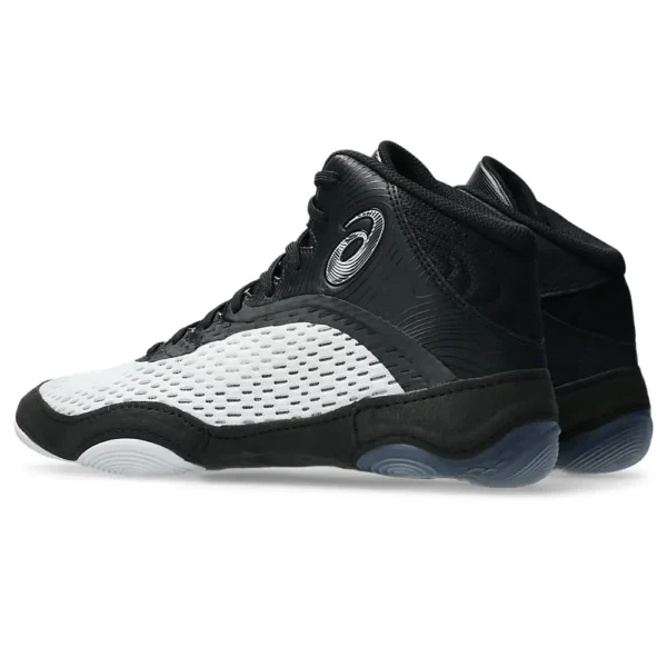 asics wrestling shoes split elite classic white:black 3