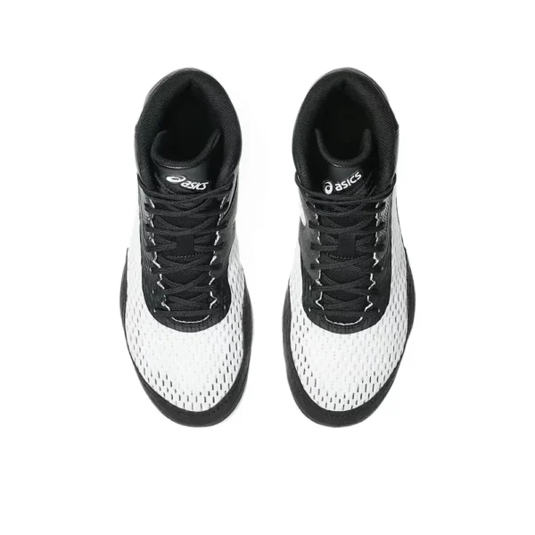 asics wrestling shoes split elite classic white:black 6