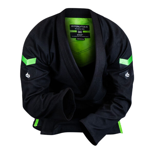 hyperfly bjj gi hyperlyte 3.5 black green 3