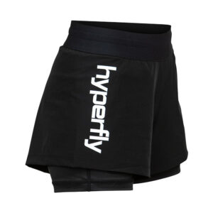 hyperfly flygirl fight shorts black white 3