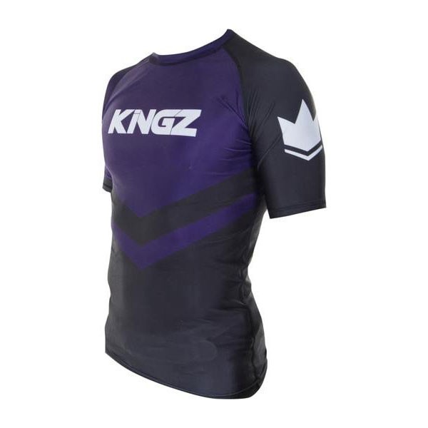 kingz rashguard ranked short sleeve lila 3