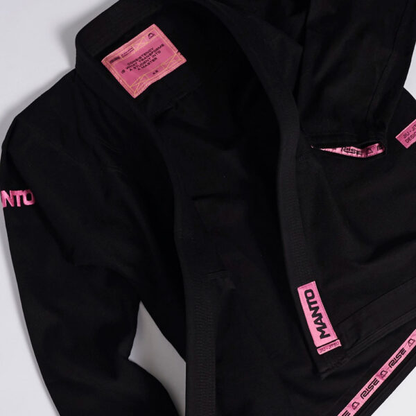 manto bjj gi rise 2.0 black pink 3