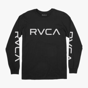 rvca long sleeve t shirt big logo black white 1
