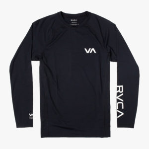 rvca rashguard long sleeve svart