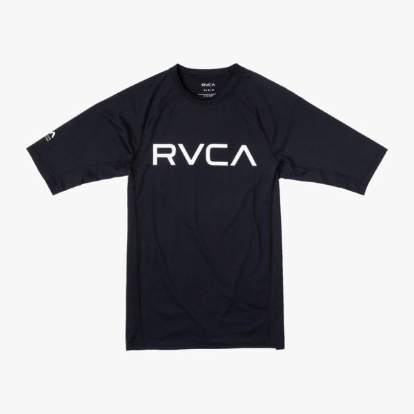 rvca rashguard short sleeve black