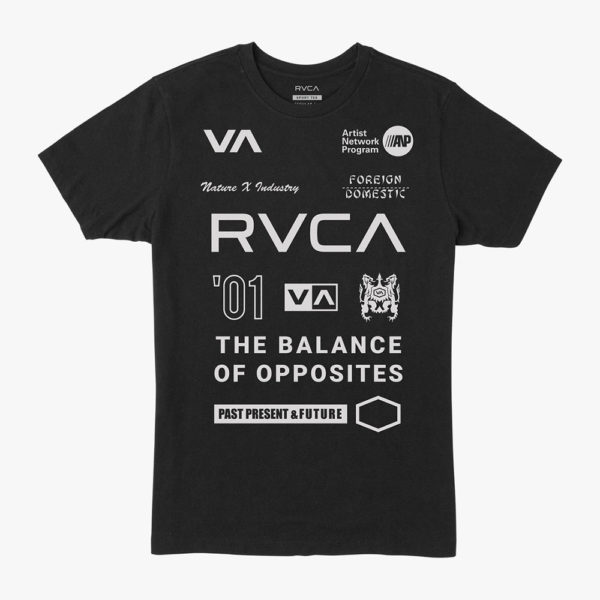 rvca t shirt all brand black