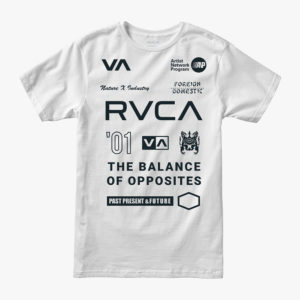 rvca t shirt all brand white