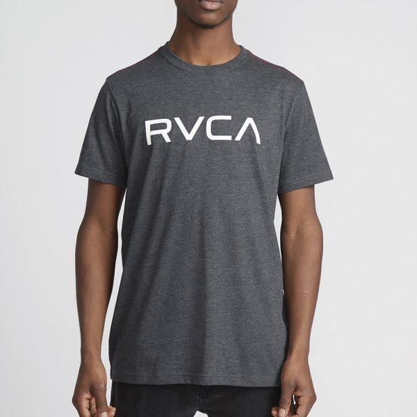rvca t shirt big logo charcoal 1