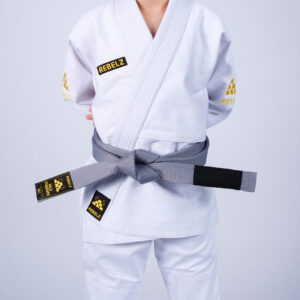 rebelz bjj belts kids gold standard grey