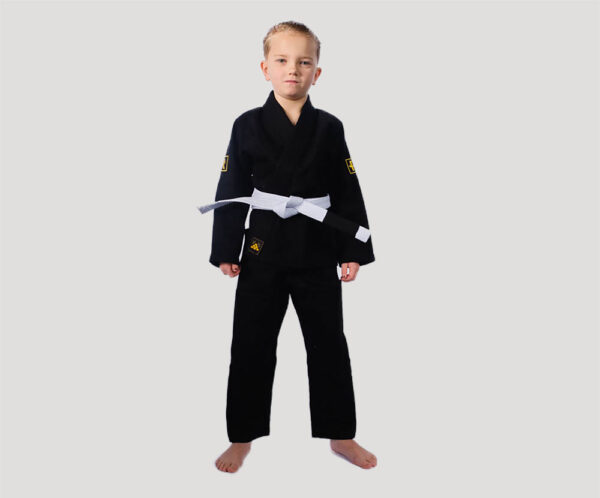 rebelz bjj gi kids gold standard 2 black 1 1