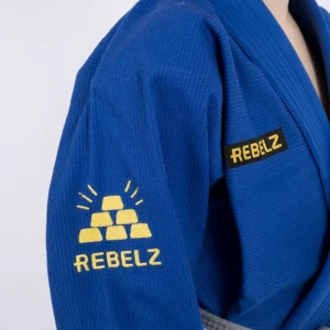 rebelz bjj gi kids gold standard 3 blå 2