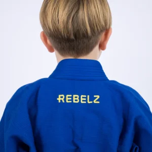 rebelz bjj gi kids gold standard 3 blå 4