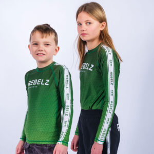 rebelz rashguard kids ranked green front