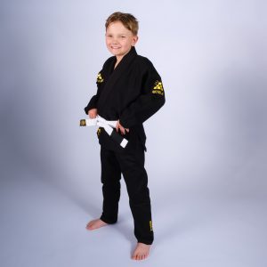 rebelz bjj gi kids gold standard 3 black 3