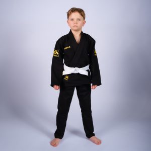 rebelz bjj gi kids gold standard 3 black