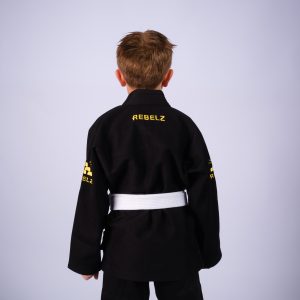 rebelz bjj gi kids gold standard 3 black 5