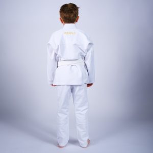 rebelz bjj gi kids gold standard 3 white 3