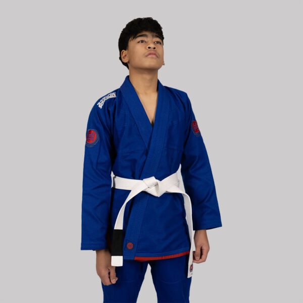 scramble bjj gi athlete kids blue 2