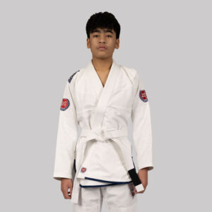 scramble bjj gi athlete kids white 1