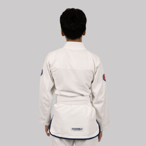 scramble bjj gi athlete kids white 4