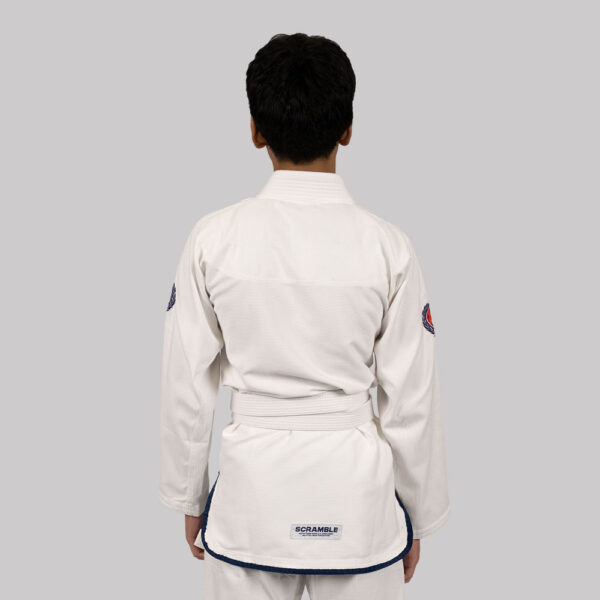 scramble bjj gi athlete kids white 4