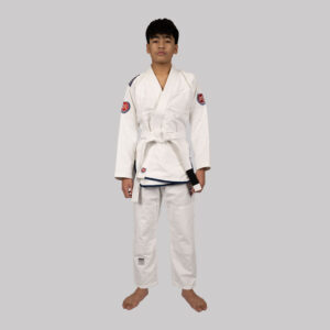 scramble bjj gi athlete kids white 5