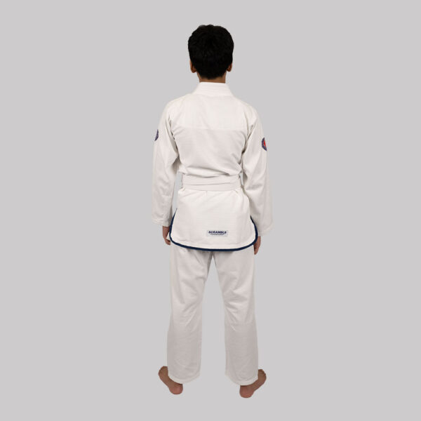 scramble bjj gi athlete kids white 6