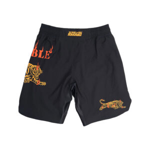 scramble shorts burning tiger