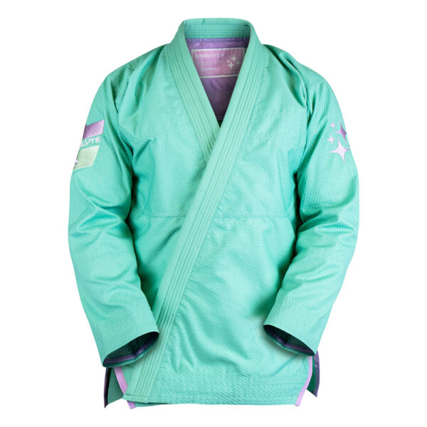 Hyperfly BJJ Gi Starlyte III pastel green/purple 1