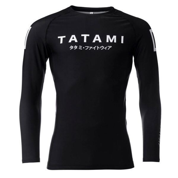tatami rashguard katakana long sleeve black 1