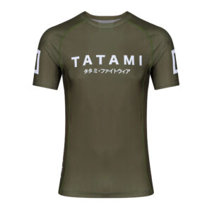 tatami rashguard katakana short sleeve khaki 1