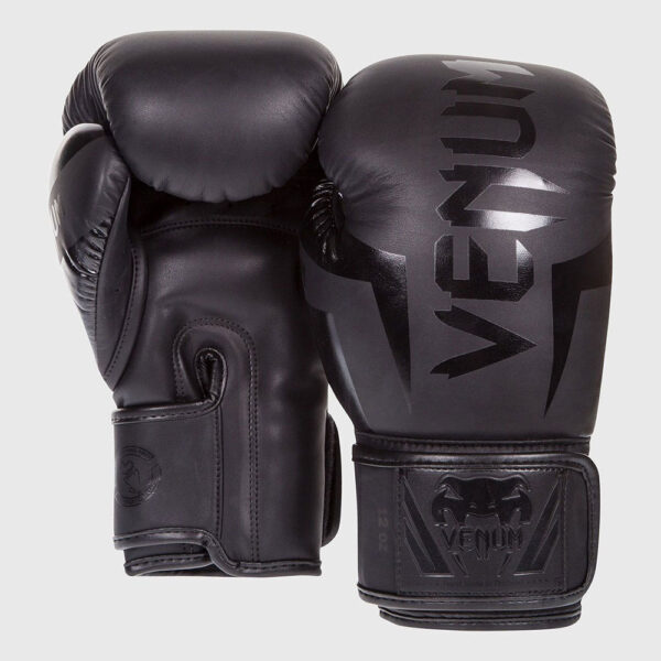 venum boxing gloves elite black 1