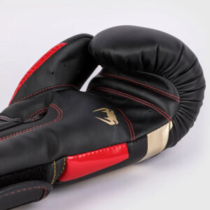 venum boxing gloves elite black gold red 3