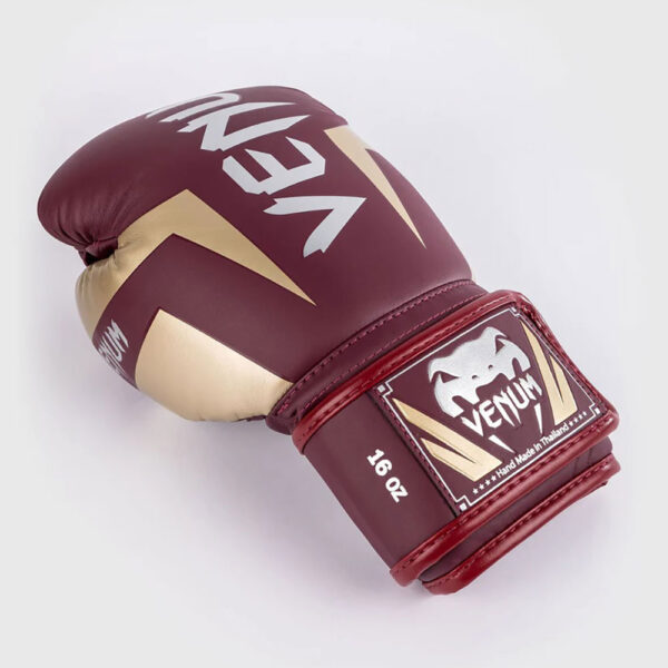 venum boxing gloves elite burgundy gold 2