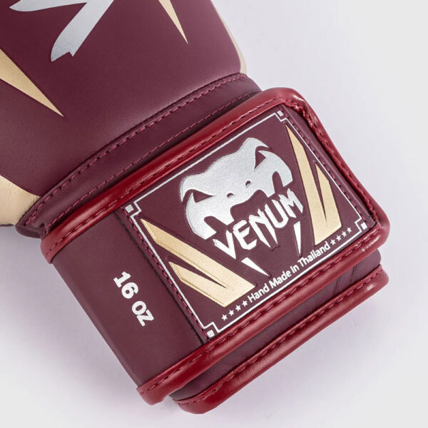 venum boxing gloves elite burgundy gold 5