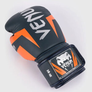 venum boxing gloves elite navy silver orange 2