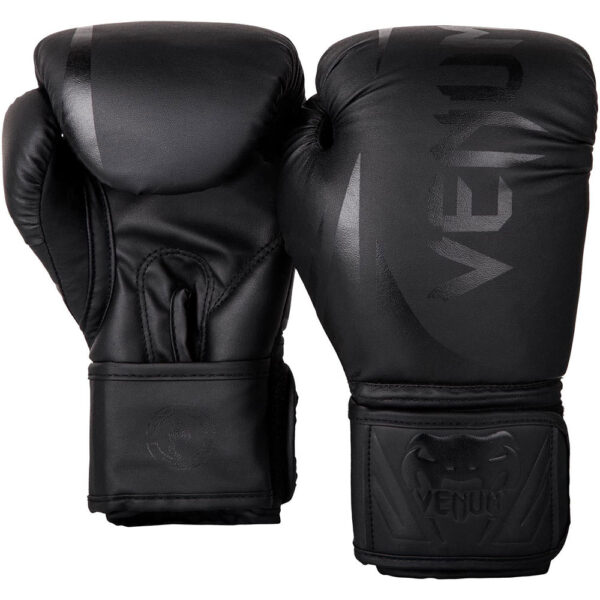 venum boxing gloves kids challenger 2.0 black:black 2