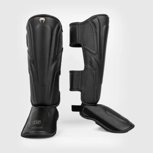 venum shin guards impact evo black 1