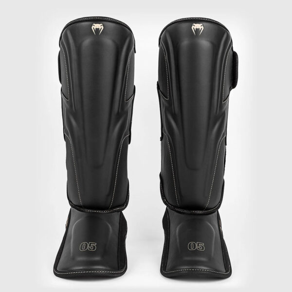 venum shin guards impact evo black 2