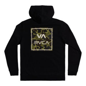 rvca hoodie all the way black camo 2