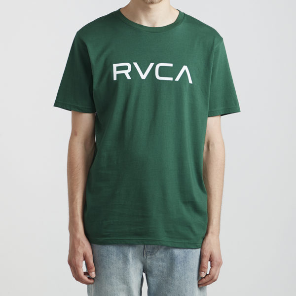 rvca t shirt big logo green 1