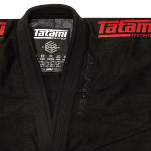 tatami bjj gi estilo black label black red 8